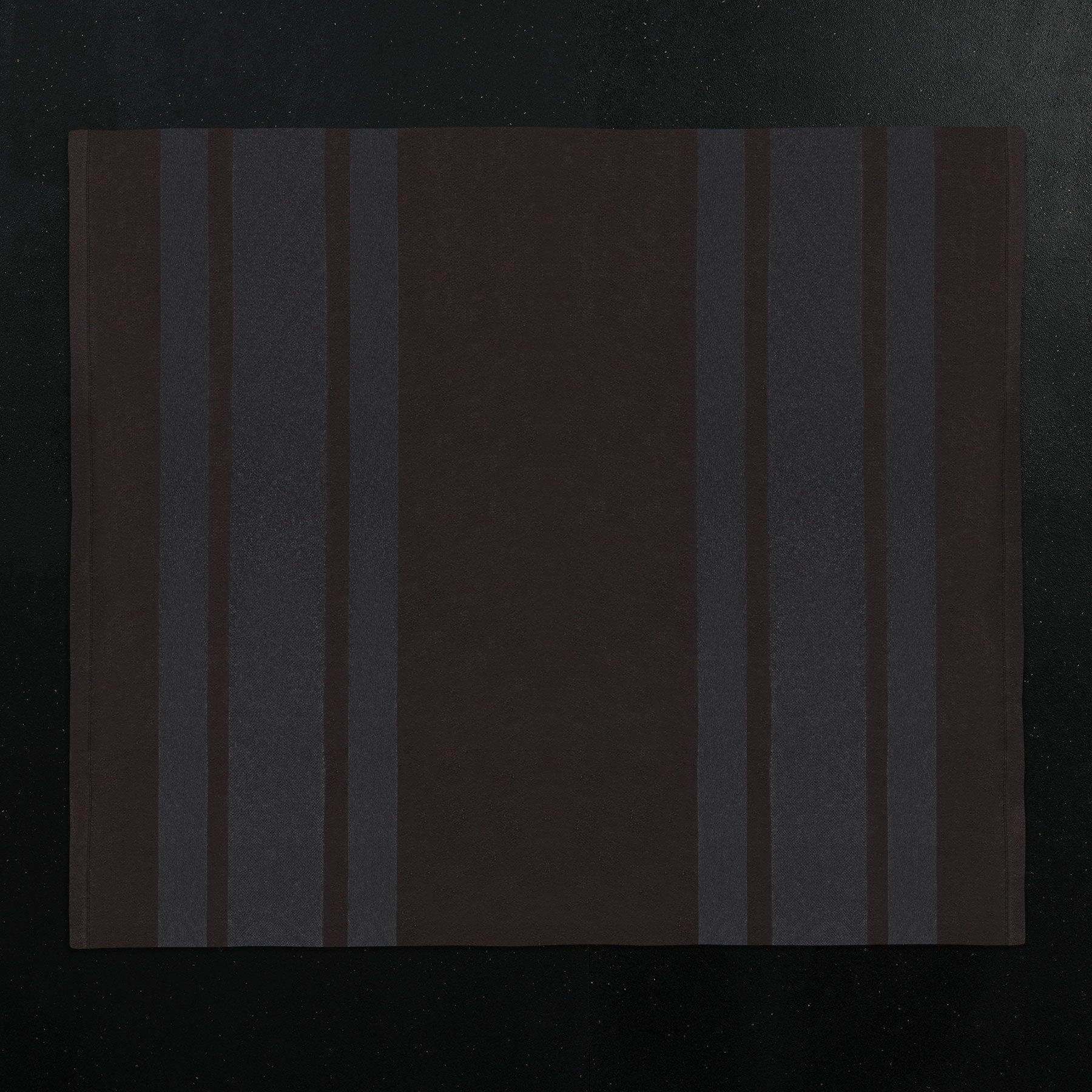 Baja Stripe Knit Blanket - Dark Brown/Charcoal