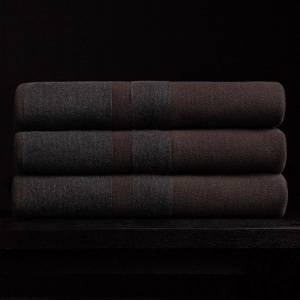 Baja Stripe Knit Blanket - Dark Brown/Charcoal
