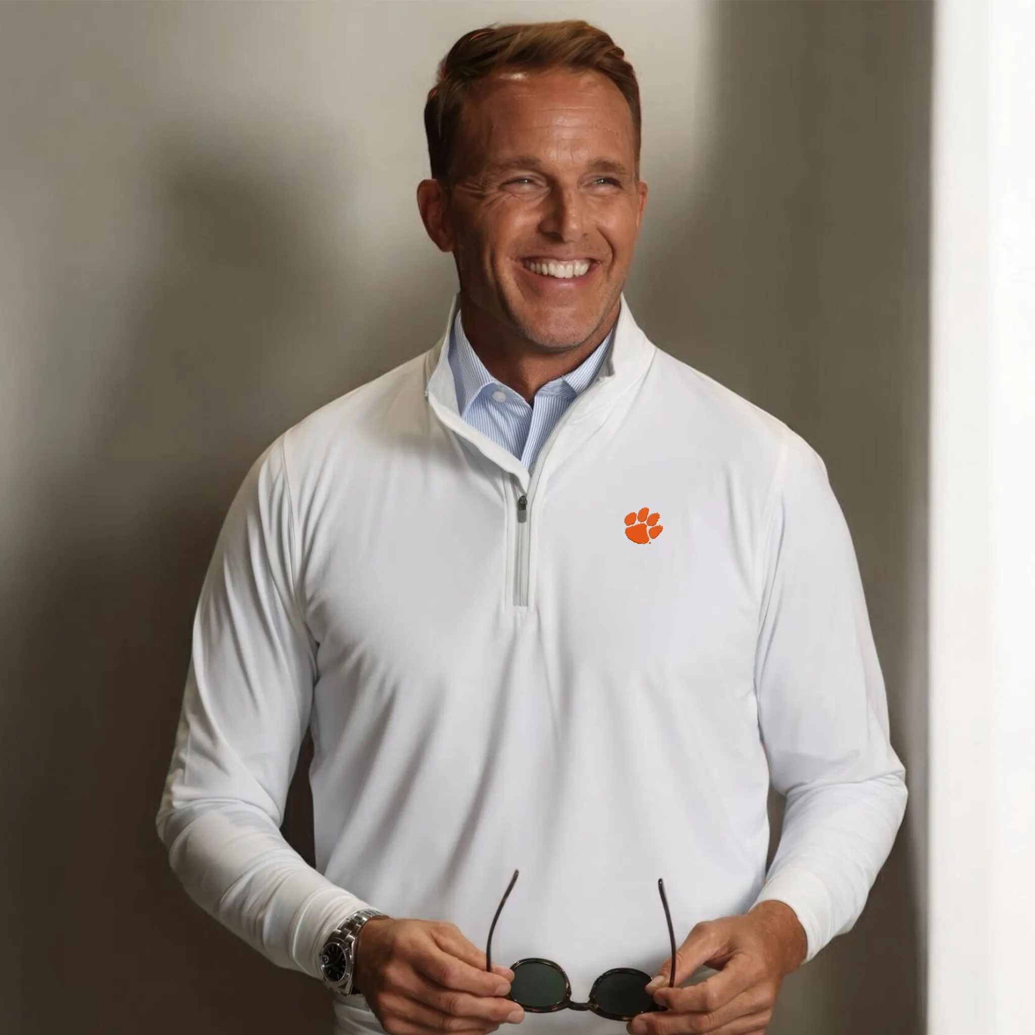 Clemson DriRelease® Performance Pullover White