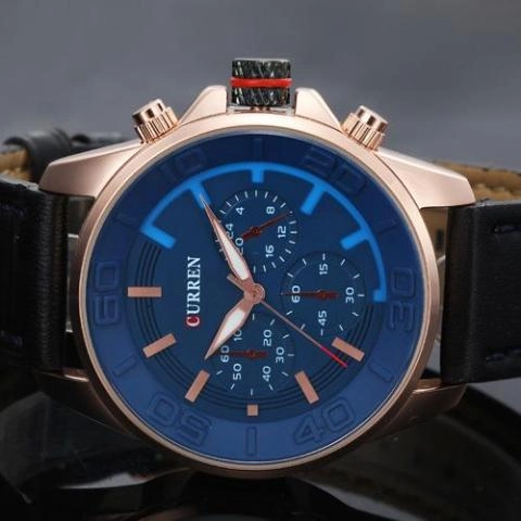 Curren Blue Dial Choronograph Watch (Blue Dial 4.4cm) - CUR 138