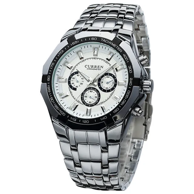 Curren Men's Stainless Steel Waterproof (Red 4.4cm Dial) - CUR118