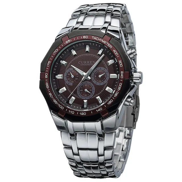 Curren Men's Stainless Steel Waterproof (Red 4.4cm Dial) - CUR118