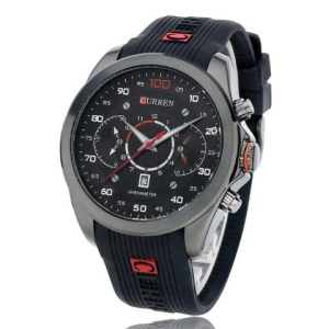 Curren Silicone Band Chronograph Watch ( Dial 4.7cm) - CUR 128