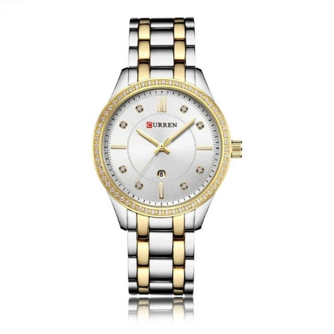 Curren Women's Auto Date Stainless Steel ( Dial 3.75cm) - CUR 142
