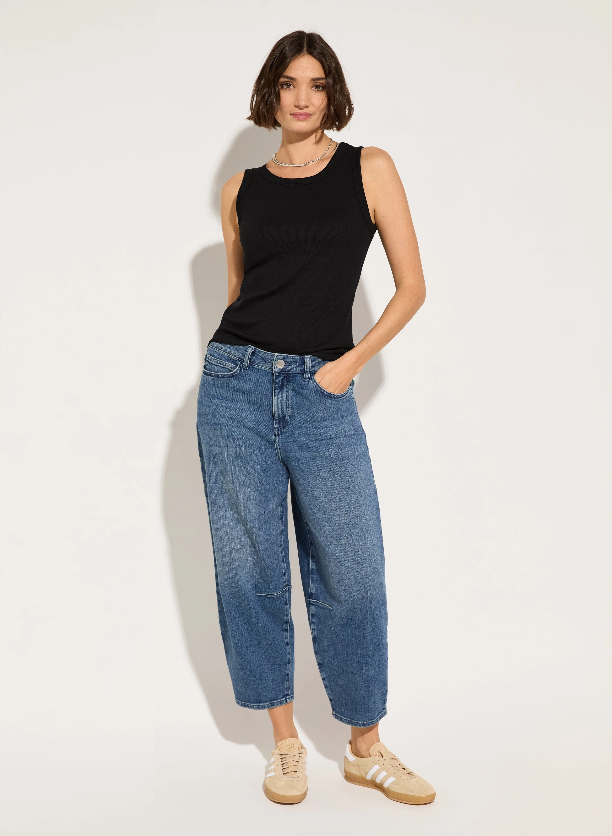 Darina TENCEL™ Lyocell Luxe Rib Tank | Caviar Black