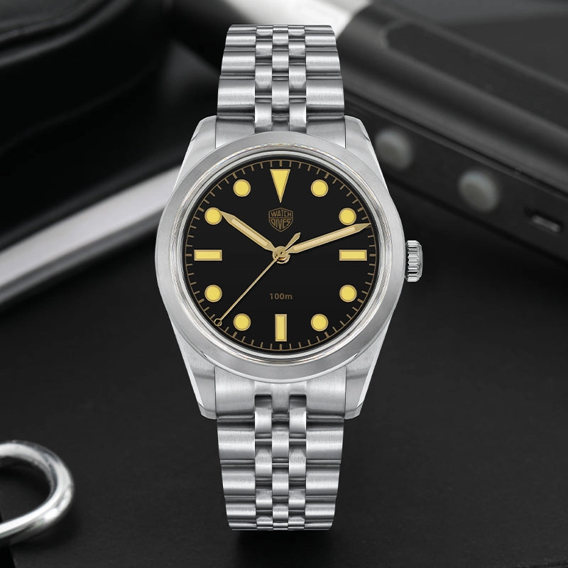 ★EU Pre-Owned★Watchdives Retro Sub 36mm VH31 Men Watch