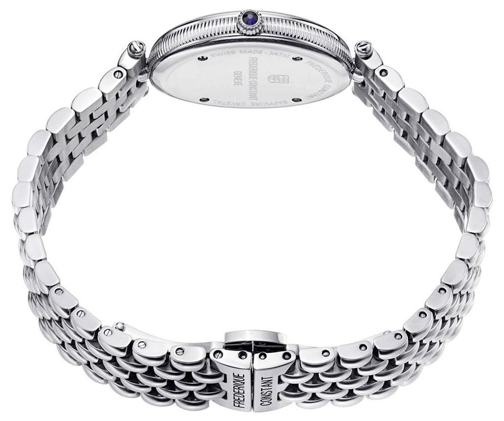 Frederique Constant Classics Art Deco Stainless Steel Oval Case Mother-of-Pearl Dial Diamonds Quartz Womens Watch FC-200MPW2VD6B