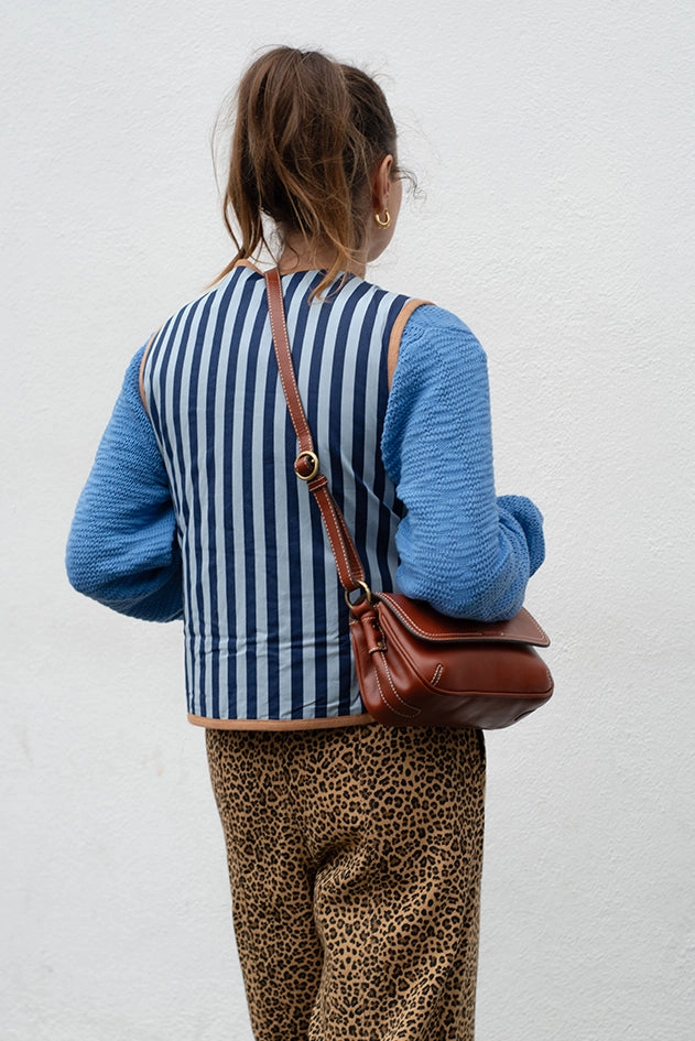 FRNCH Camila Blue Reversible Waistcoat