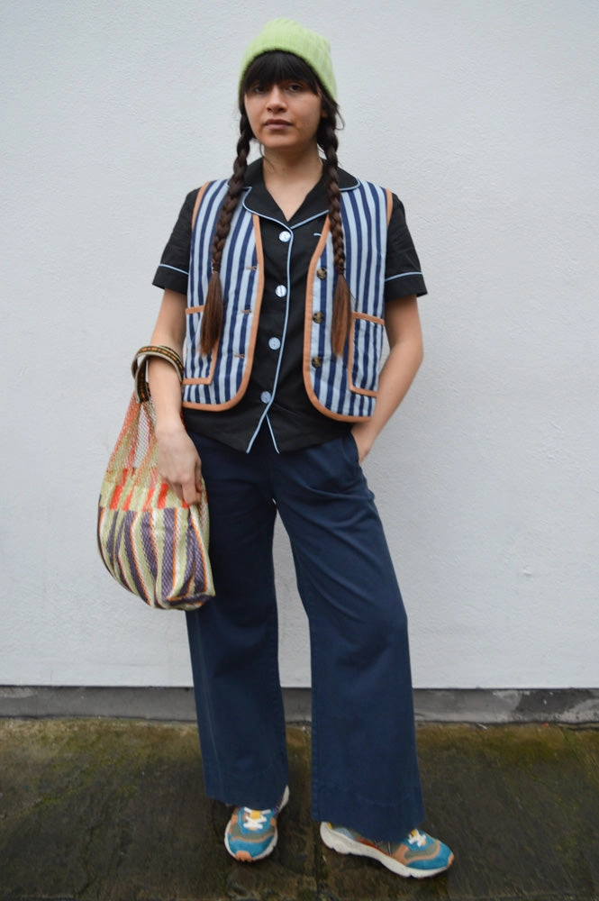 FRNCH Camila Blue Reversible Waistcoat