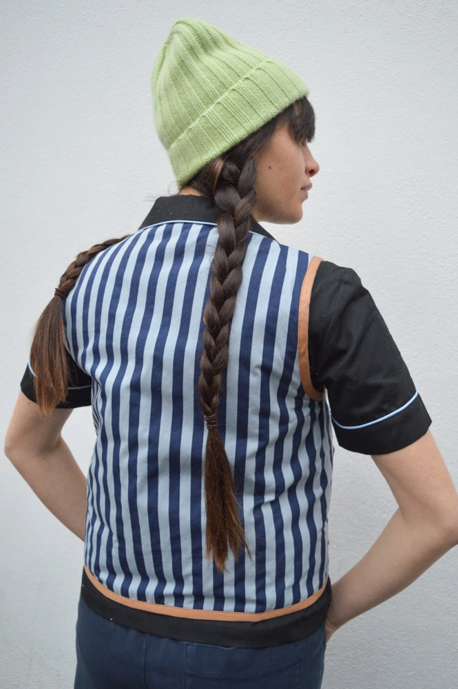 FRNCH Camila Blue Reversible Waistcoat