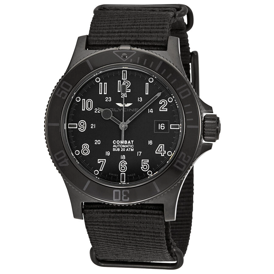 Glycine Combat Sub Automatic Black Dial Men's Watch GL0086