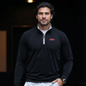 Ole Miss DriRelease® Performance Pullover Black