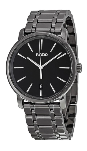Rado DiaMaster XL R14072177 Ceramic Mens Watch Silver-tone Hands Plasma Ceramic Case Analog Dial Quartz