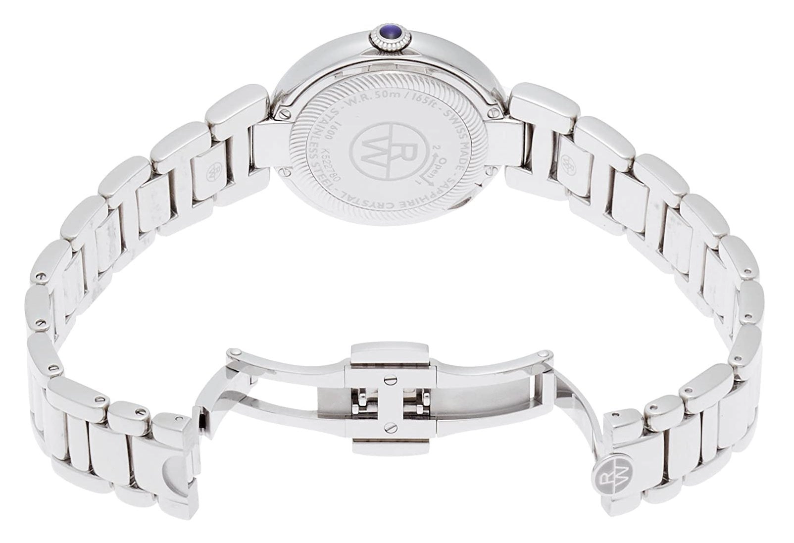 Raymond Weil Shine Stainless Steel Silver Dial Calendar Womens Watch 1600-ST-RE659