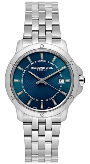 Raymond Weil Tango Stainless Steel Blue Dial Date Quartz Mens Watch 5591-ST-50001