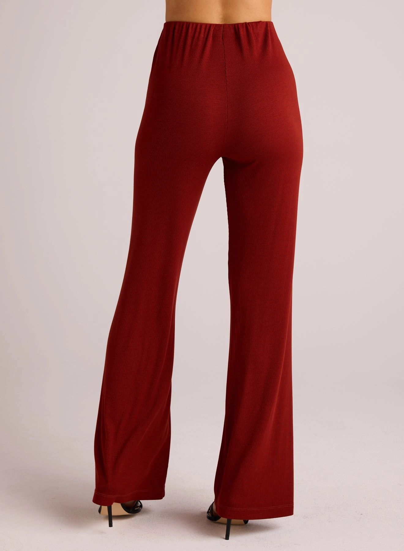 Rib Wide Leg - Rustic Red