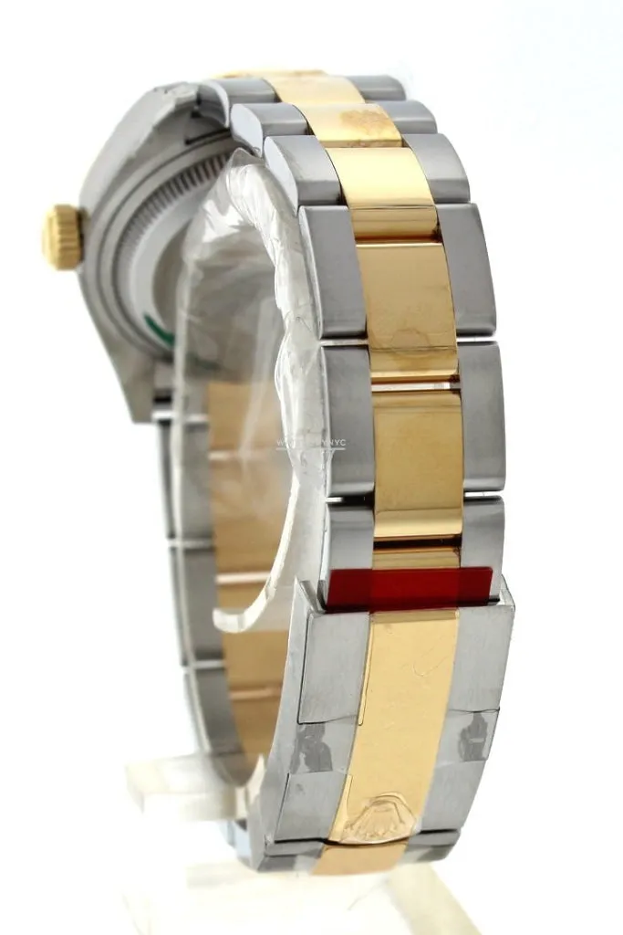 Rolex Datejust 28 Silver Dial Fluted Yellow Gold Two Tone Ladies Watch 279173