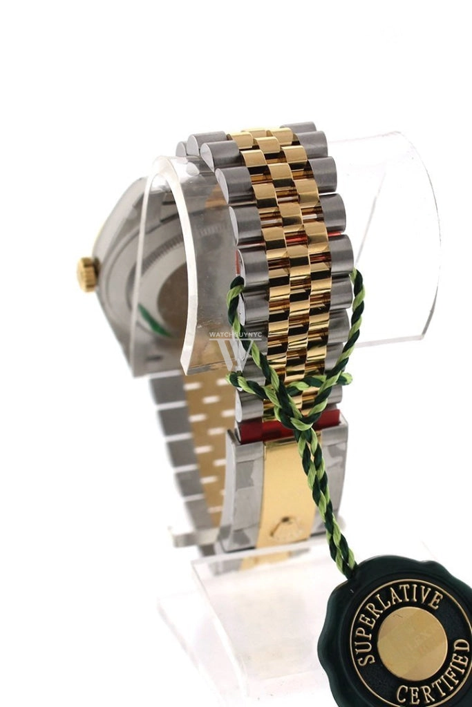 Rolex Datejust 31 Champagne Diamond Dial Diamond Bezel 18K Gold Two Tone Jubilee Ladies 178343 Pre-owned