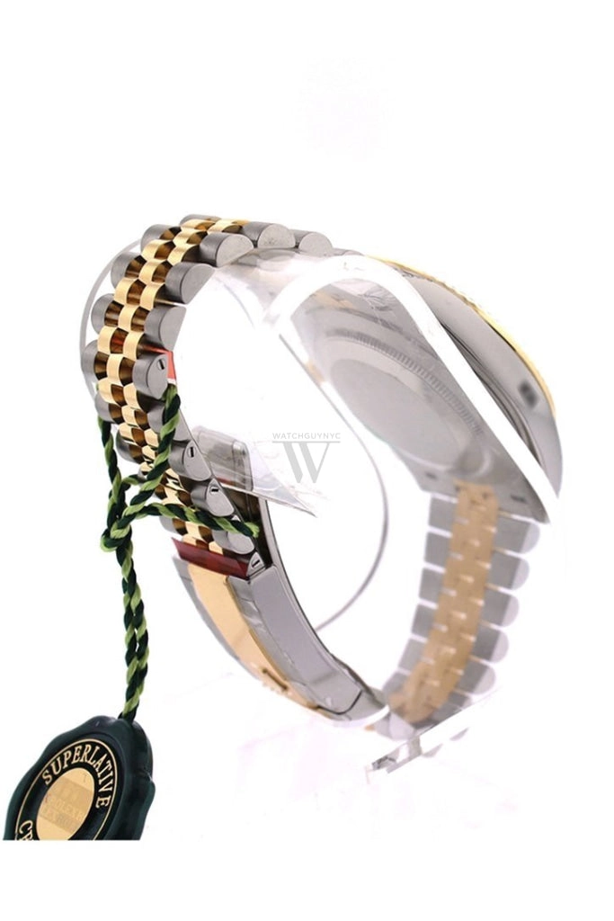 Rolex Datejust 31 Champagne Diamond Dial Diamond Bezel 18K Gold Two Tone Jubilee Ladies 178343 Pre-owned