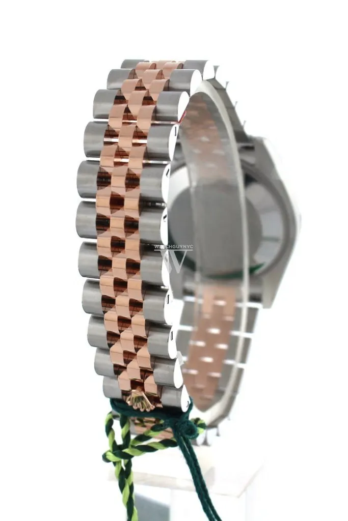 Rolex Datejust 31 Chocolate Roman Large VI Diamond Dial Fluted Bezel 18K Rose Gold Two Tone Jubilee Ladies Watch 178271 Pre-owned