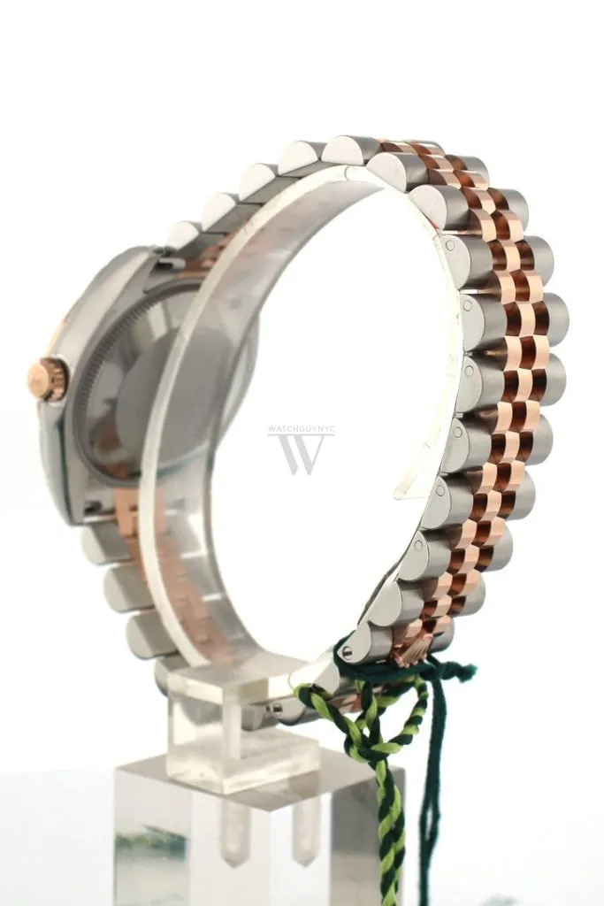 Rolex Datejust 31 Chocolate Roman Large VI Diamond Dial Fluted Bezel 18K Rose Gold Two Tone Jubilee Ladies Watch 178271 Pre-owned