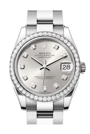 Rolex Datejust 31 Silver Diamond Dial Ladies Watch 278384RBR 278384RBR-0033