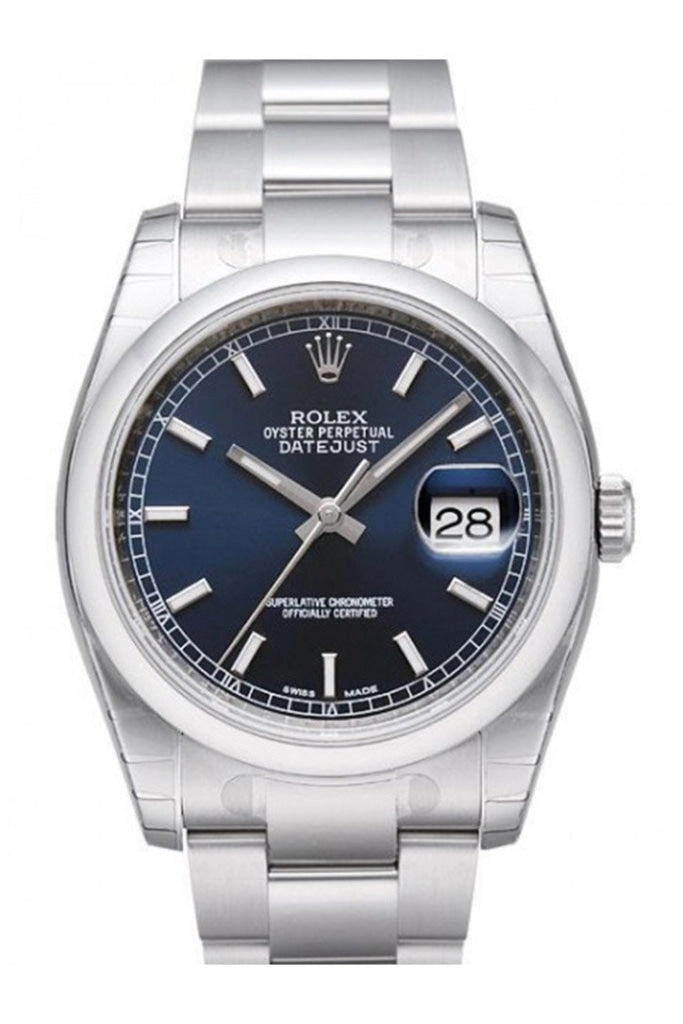 ROLEX Datejust 36 Blue Dial Stainless Steel Watch 116200 Pre-owned