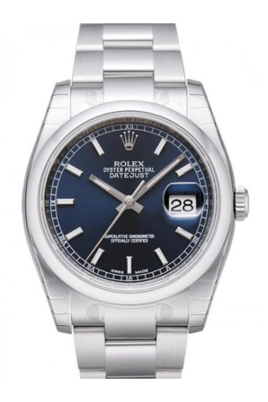 ROLEX Datejust 36 Blue Dial Stainless Steel Watch 116200 Pre-owned