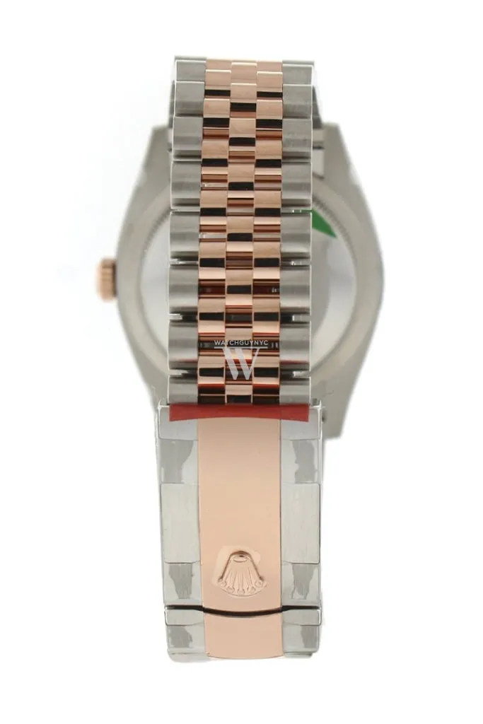 Rolex Datejust 36 Chocolate Jubilee design set with diamonds Dial Dome Rose Gold Two Tone Jubilee Watch 126201 NP