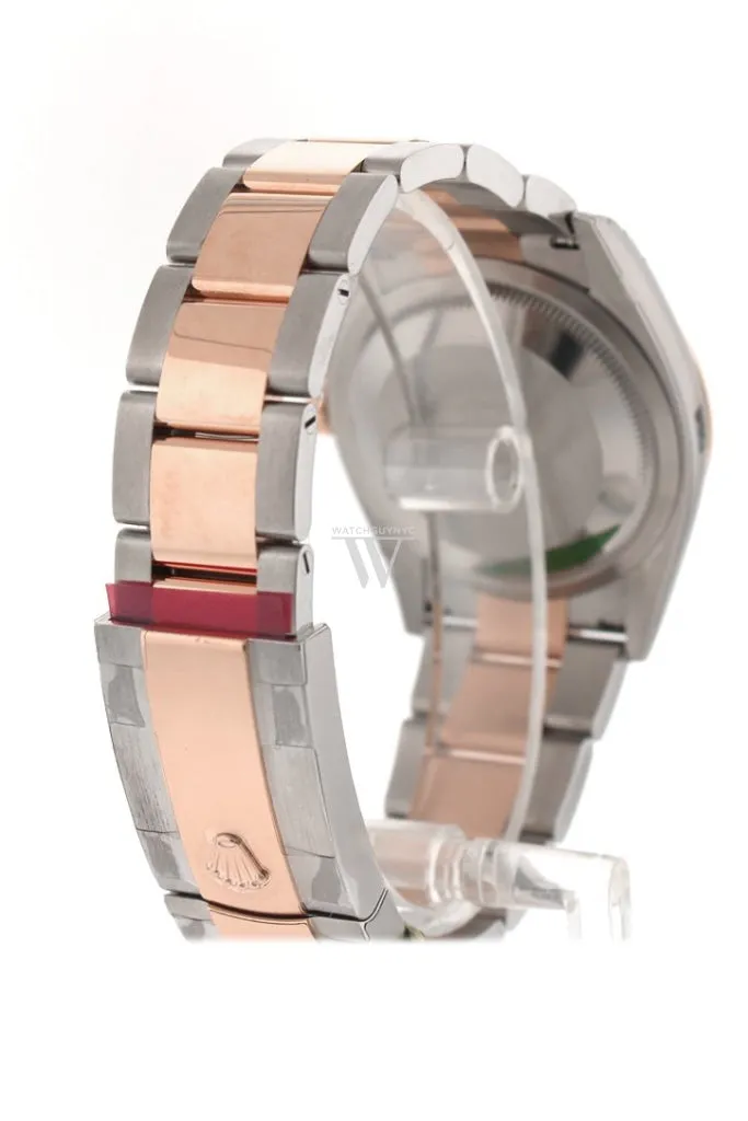 Rolex Datejust 36 Dark Rhodium set with Diamonds Dial Fluted Rose Gold Two Tone Watch 126231 NP