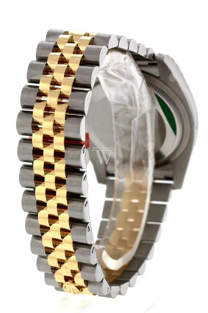 Rolex Datejust 36 Silver Diamond Dial Fluted 18K Gold Two Tone Jubilee Watch 116233 Pre-owned