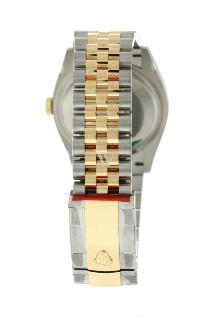 Rolex Datejust 36 Silver set with diamonds Dial Dome Bezel Jubilee Yellow Gold Two Tone Watch 126203 NP