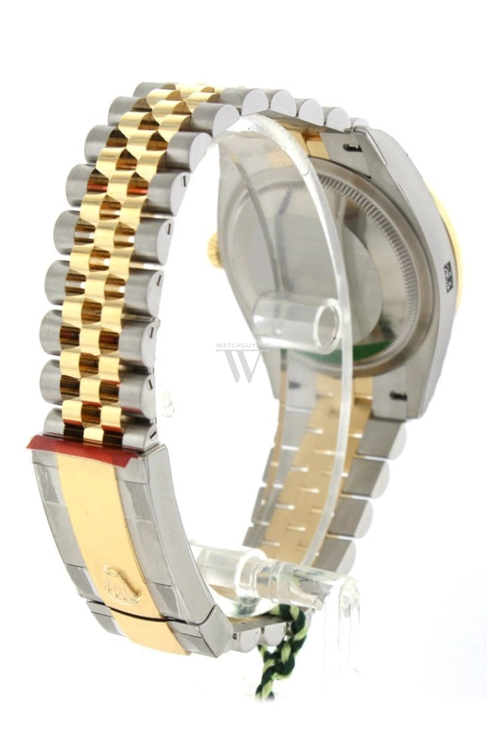 Rolex Datejust 36 Silver set with diamonds Dial Dome Bezel Jubilee Yellow Gold Two Tone Watch 126203 NP