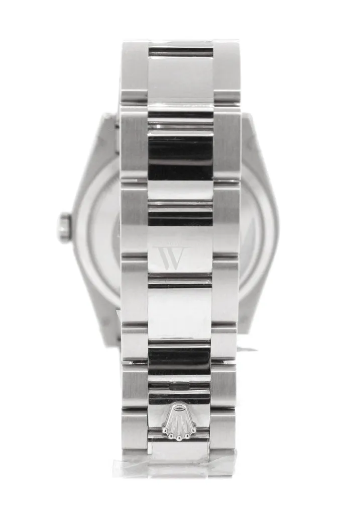 Rolex Day-Date 36 Black Dial Fluted Bezel Oyster White Gold Watch 118239