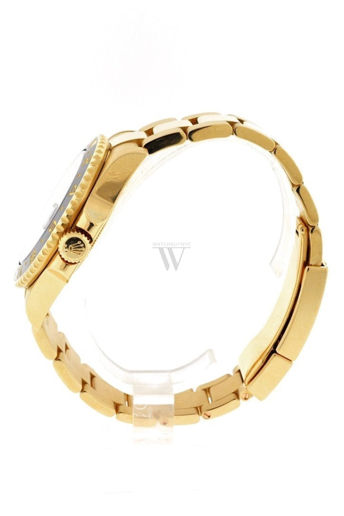 Rolex GMT Master II Green Dial Oyster Bracelet 18kt Yellow Gold Men's Watch 116718