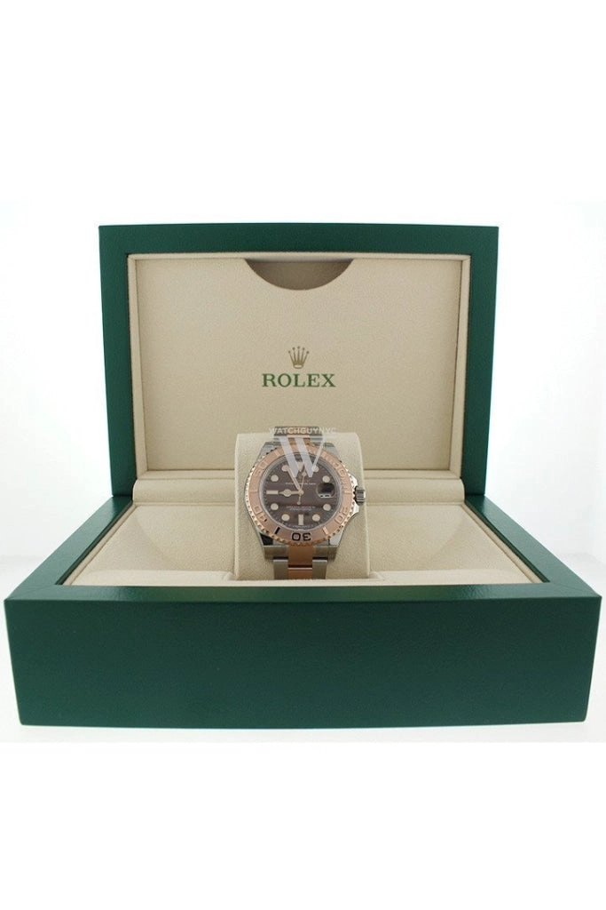 ROLEX YACHT-MASTER 40 Chocolate Dial 18k Rose Gold Mens Watch 116621