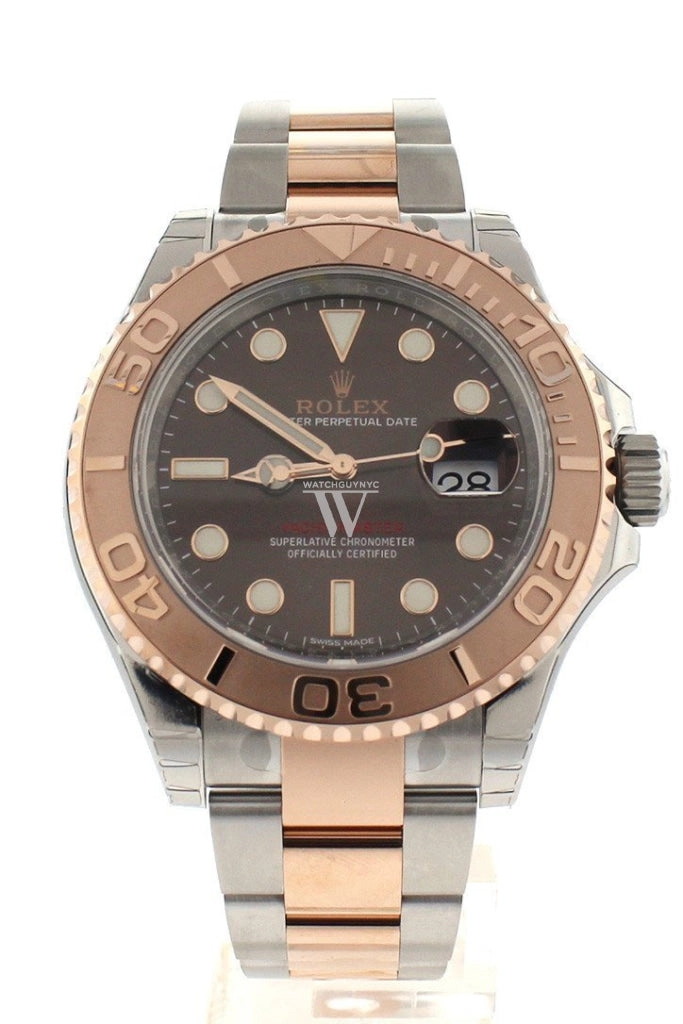 ROLEX YACHT-MASTER 40 Chocolate Dial 18k Rose Gold Mens Watch 116621