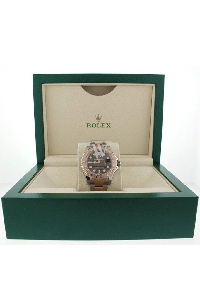 ROLEX YACHT-MASTER 40 Chocolate Dial 18k Rose Gold Mens Watch 116621