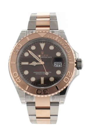 ROLEX YACHT-MASTER 40 Chocolate Dial 18k Rose Gold Mens Watch 116621