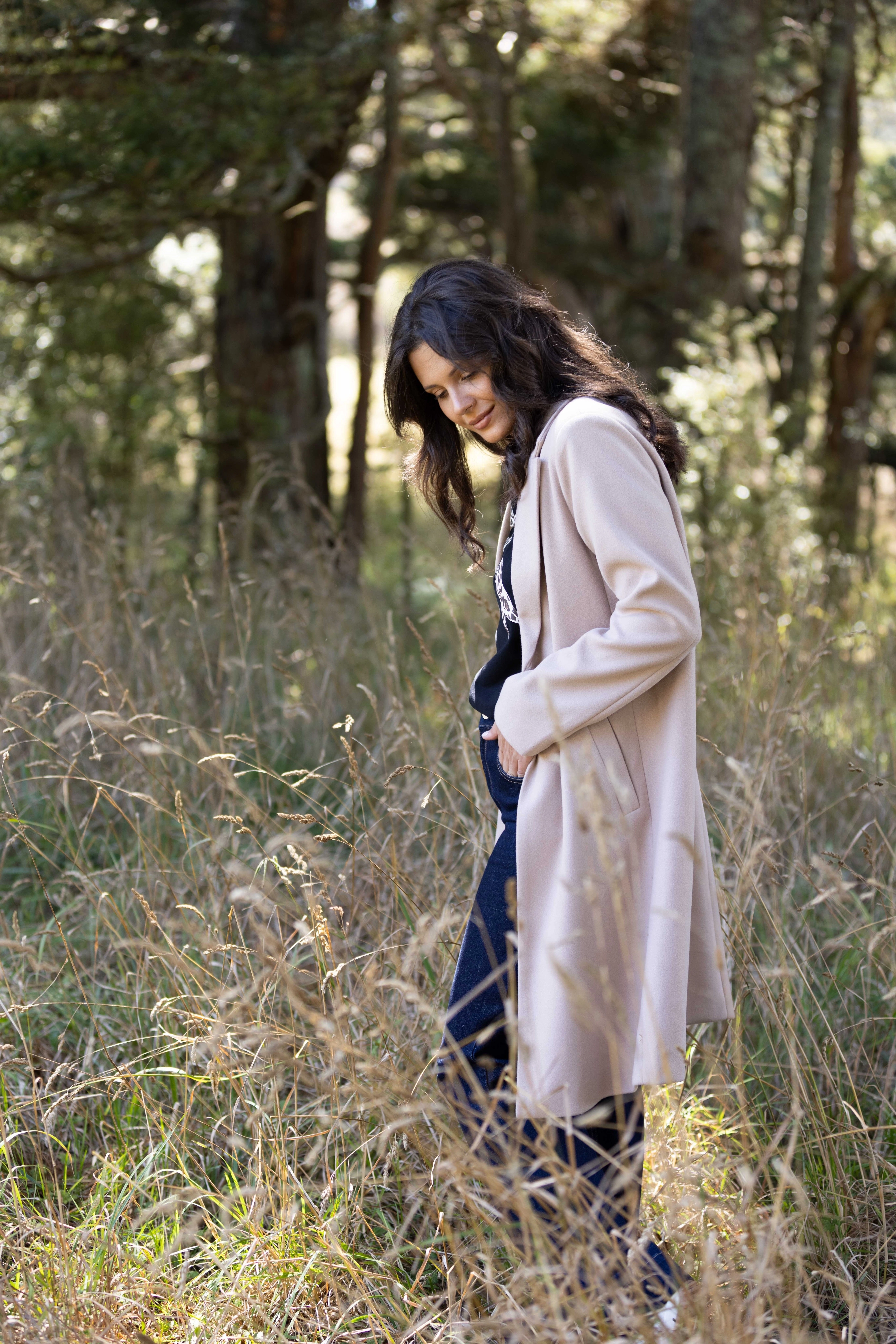Shine On Label Montana Long Coat Oat
