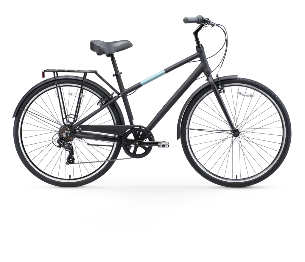 sixthreezero Reach Your Destination Men's 7 Speed Hybrid Bike, Matte Black