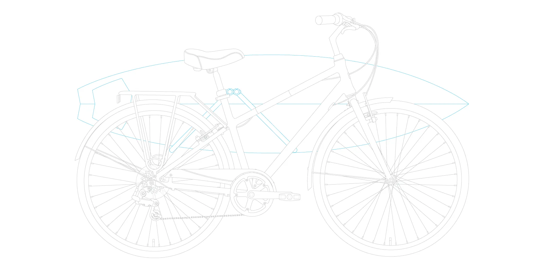 sixthreezero Reach Your Destination Men's 7 Speed Hybrid Bike, Matte Black