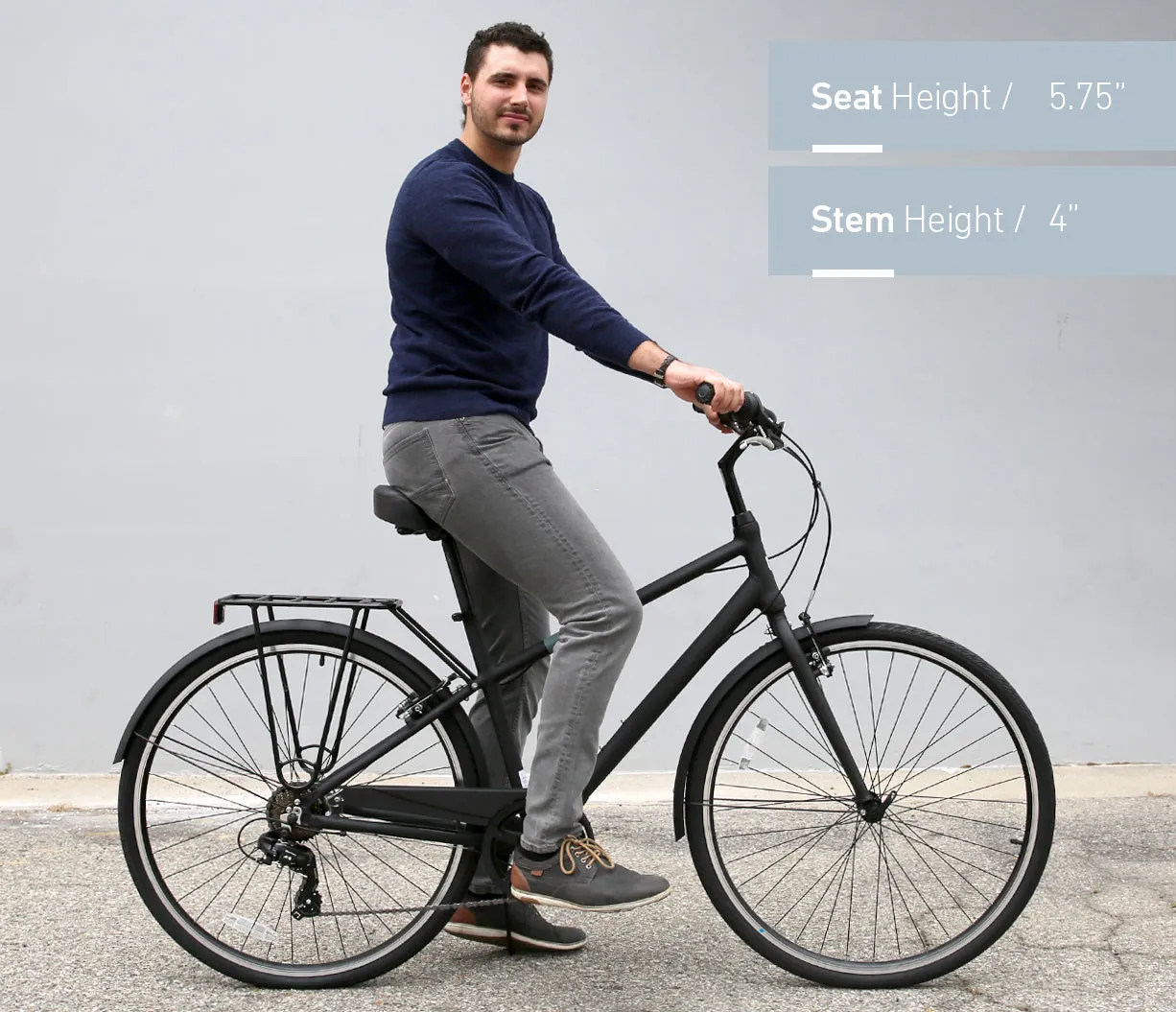 sixthreezero Reach Your Destination Men's 7 Speed Hybrid Bike, Matte Black