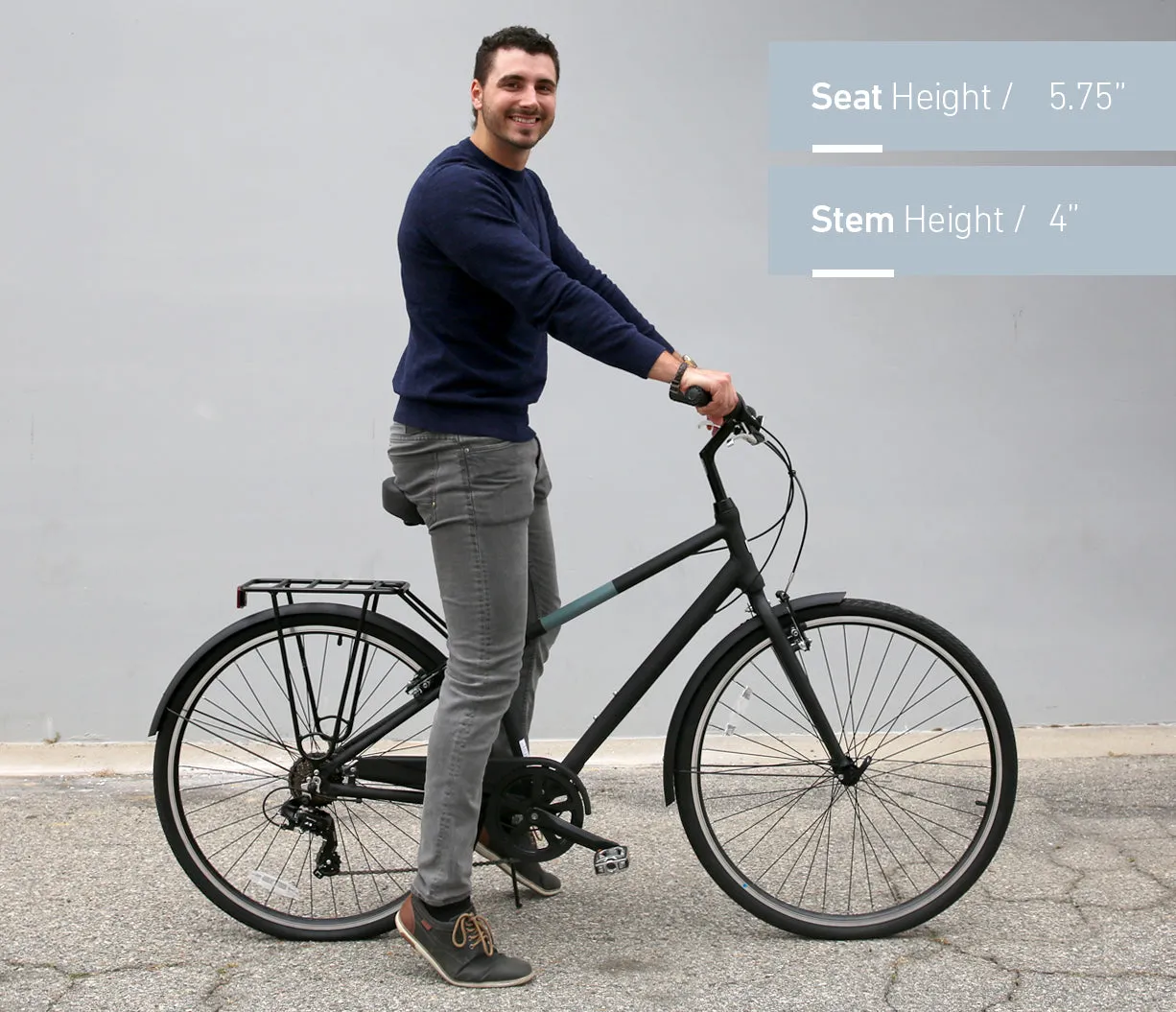 sixthreezero Reach Your Destination Men's 7 Speed Hybrid Bike, Matte Black