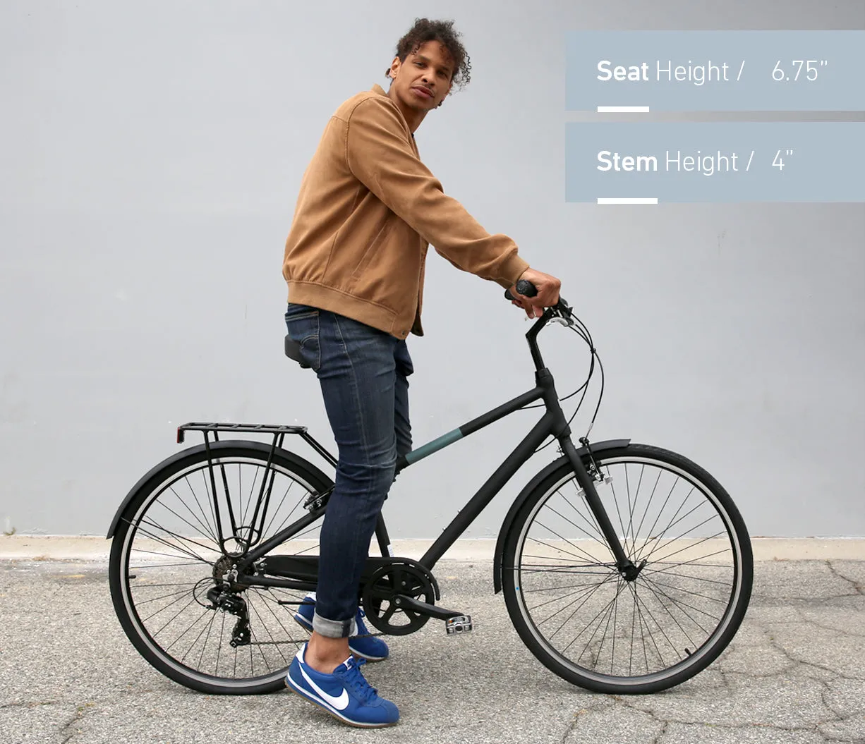 sixthreezero Reach Your Destination Men's 7 Speed Hybrid Bike, Matte Black