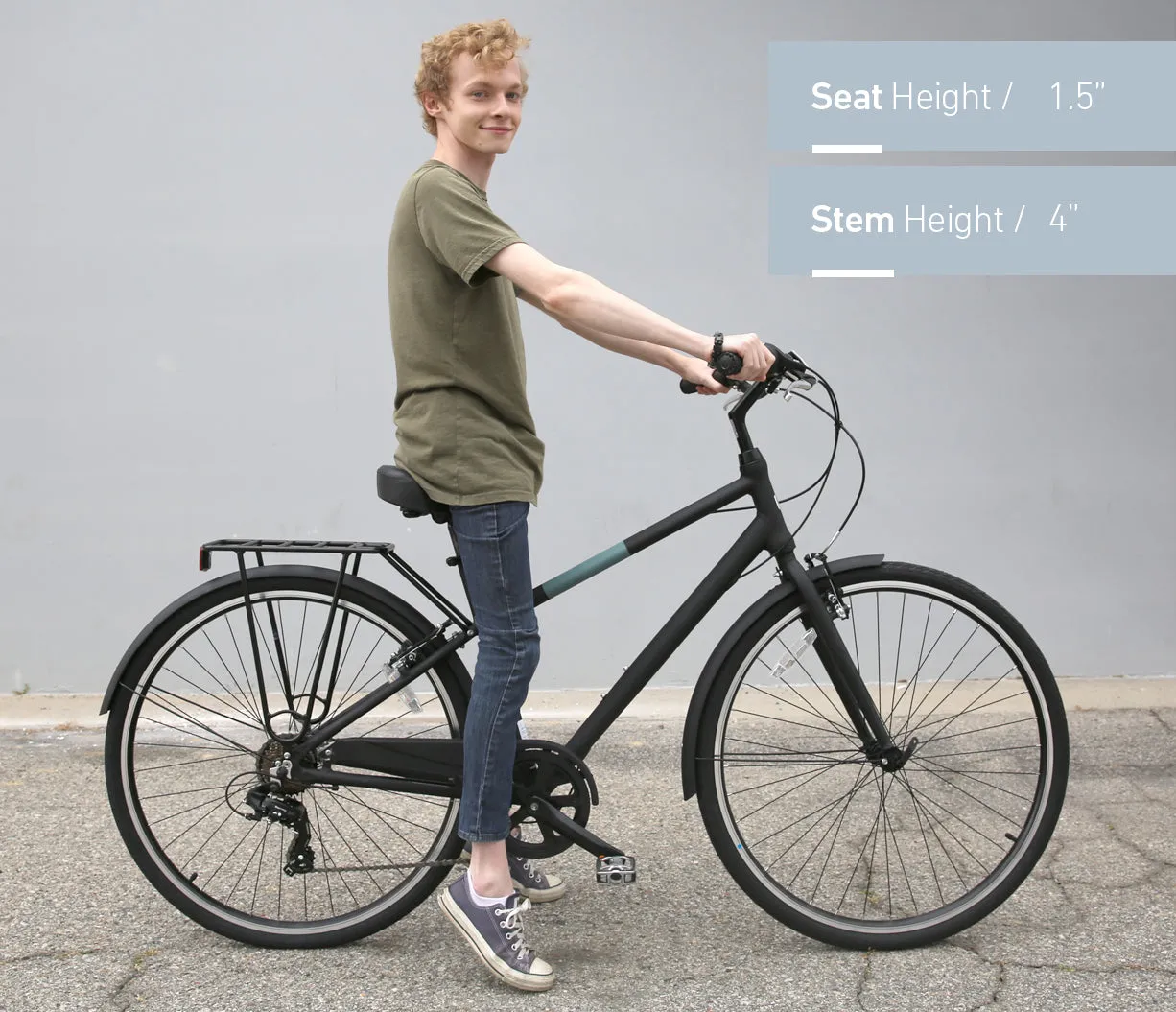 sixthreezero Reach Your Destination Men's 7 Speed Hybrid Bike, Matte Black