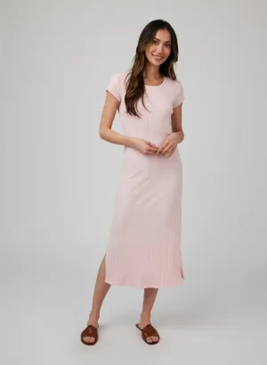 Tee Shirt Midi Dress - Pismo Pink
