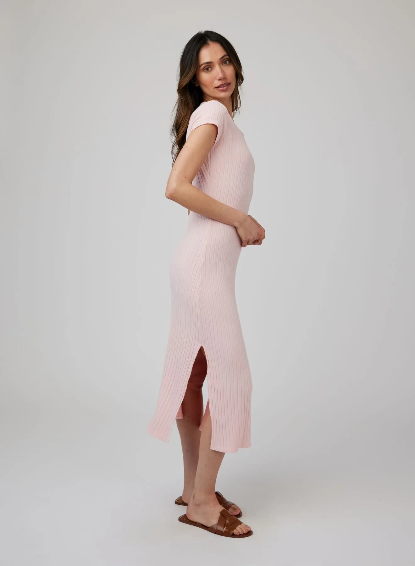 Tee Shirt Midi Dress - Pismo Pink