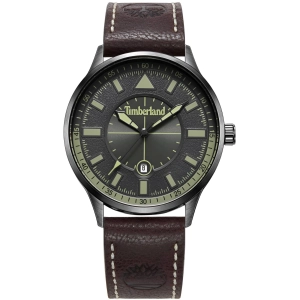 Timberland Men's Watch - Classic Grey Dial Dark Brown Leather Strap | TDWGB2181502