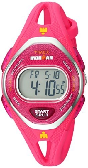 Timex Women's TW5M10700 Ironman Sleek 50 Pink Silicone Strap Watch